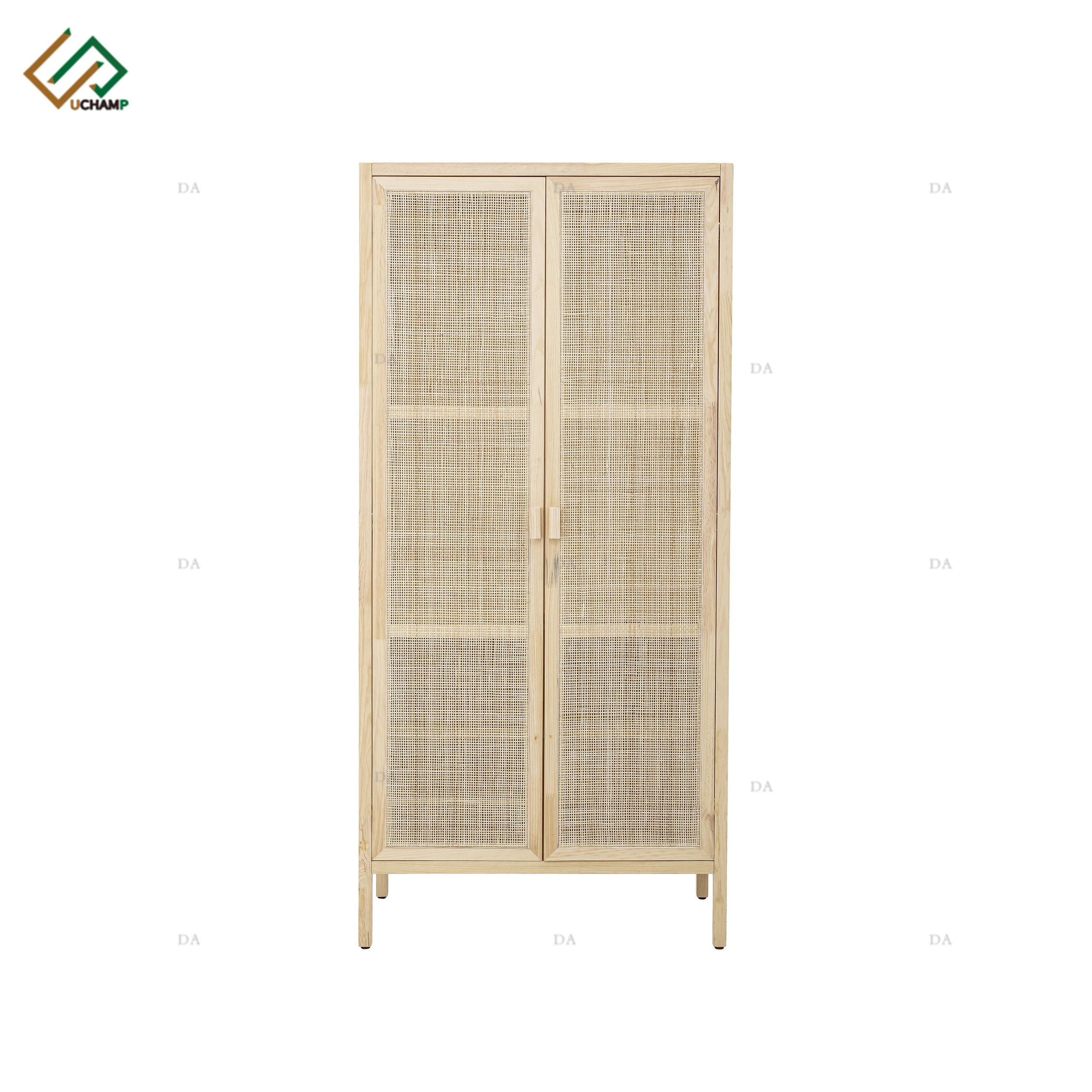  Wooden Furniture One Drawer Nightstand Rattan Bedside