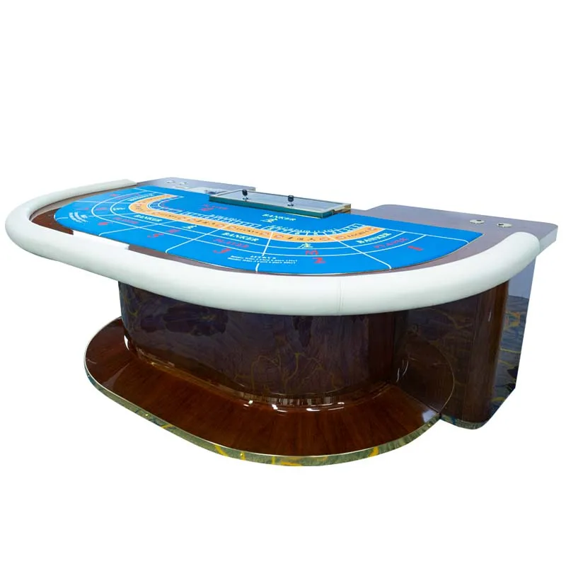 Custom Deluxe Baccarat Tables High Quality Casino Poker Table Gambling Baccarat Table For Casino