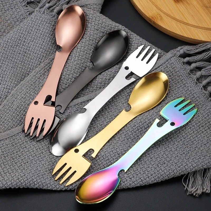 Spork Of Steel Utensils Set Proof Travel Spork Camping Spork 5 in 1 Camping Cutlery