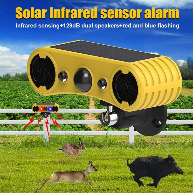 farm animal sound detectors alarm motion sensor detector solar farm alarm light solar outdoor solar animal repeller ultrasonic