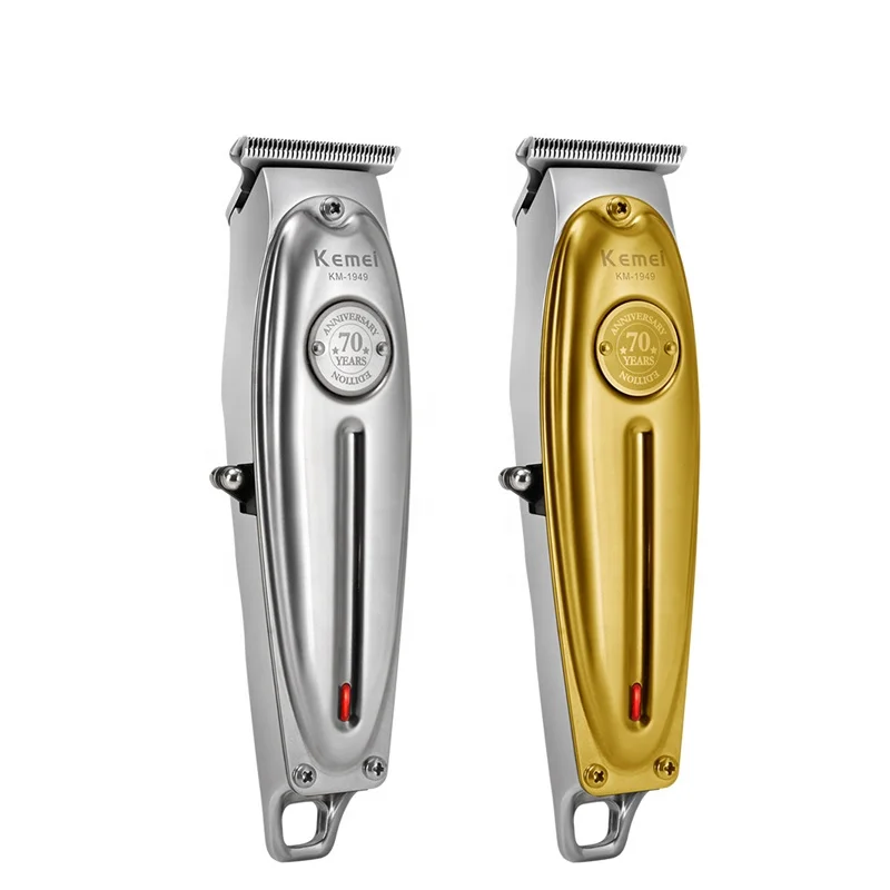 Kemei KM-1949 Профессиональная Мужская электрическая машинка для стрижки с низким уровнем шума T лезвие Парикмахерская Беспроводные Мини волос