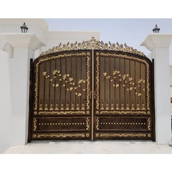 European style cast Villa doors electric garden aluminium courtyard automatic system sliding driveway gate