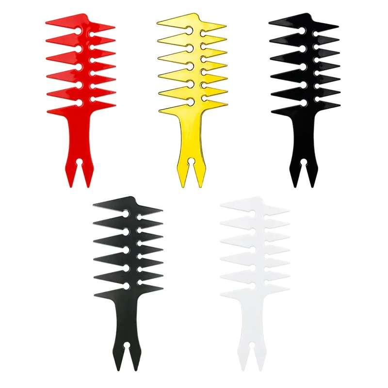 Men Electroplating Multi-functional Highlight Oil Head Comb Wide Tooth Retro Hairstyle Two Side Design Comb For Barber