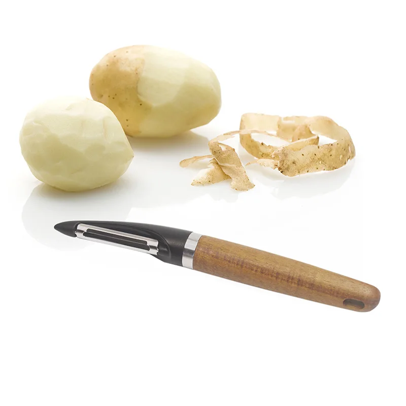 Wholesale Kitchen Accessories Stainless Steel Peeler Grater Lemon Tools Small Plastic Kitchen Gadgets with Wood Handle