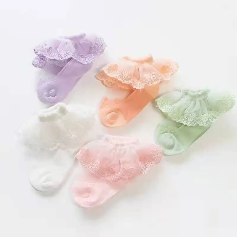 
Spring And Summer New Mesh Children Lace Socks Lace Girls Baby Thin Cotton Princess Socks 