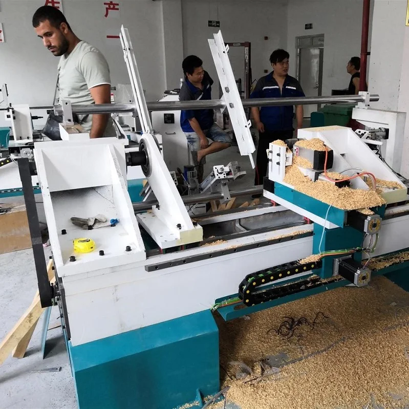 March Expo 2021 Auto Feeder Single Axis CNC Woodworking Machinery for Making Baseball Bats TJ-1530AF