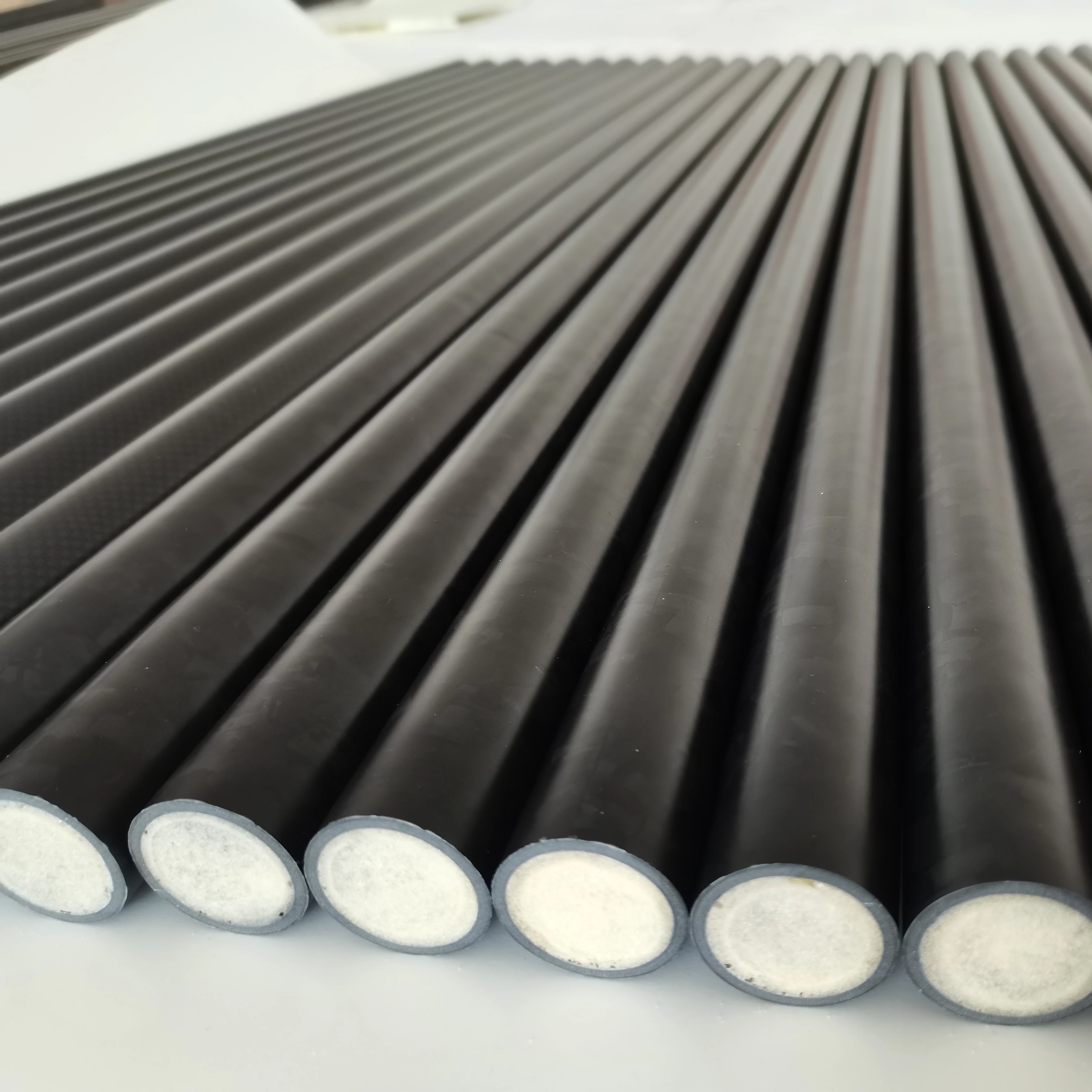 foam filled Carbon Fiber Pool Cue Shaft,forged 3k Carbon Billiards Shaft,Carbon Fiber Taped Tube