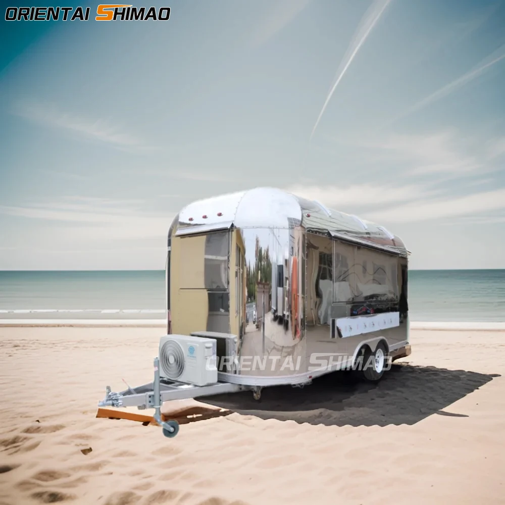 Oriental shimao airstream food trailer Donut Cart American Trailers Used stainless steel Food Trucks For Sale
