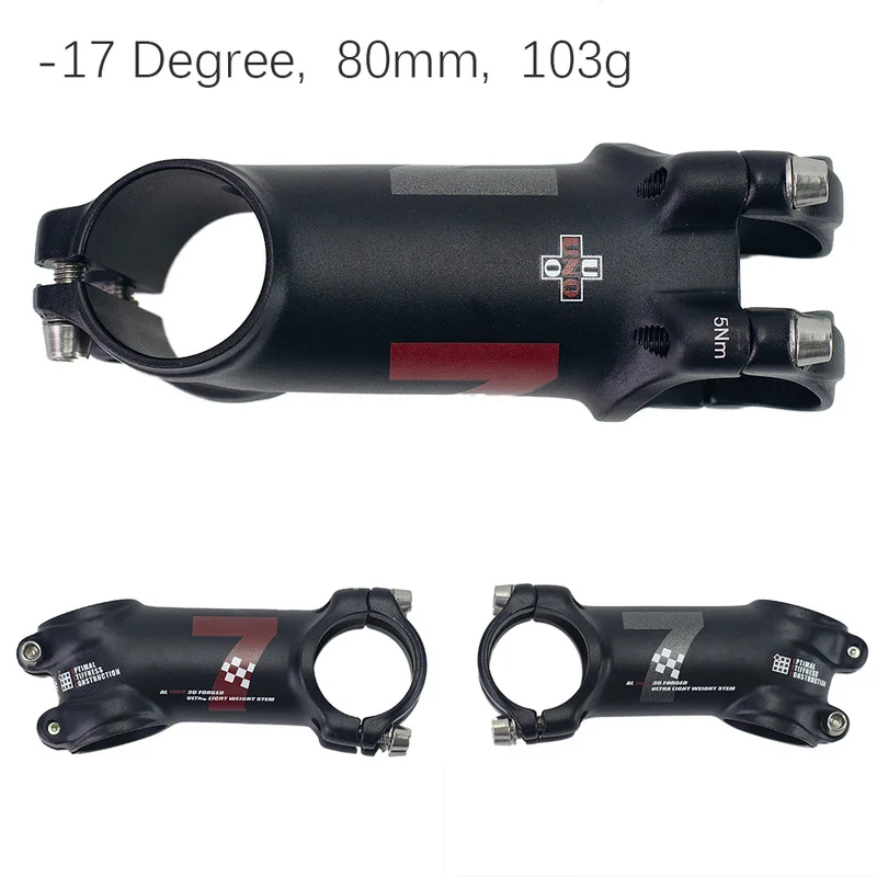 Велосипедный стержень UNO 7 MTB-7 17 градусов Kalloy ultralight Alu 7050 70 мм 80 90 100 110 120 130 велосипедный без логотипа