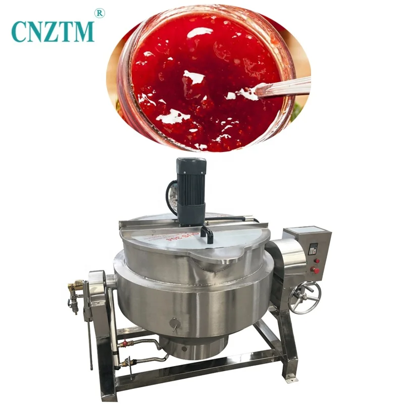 Jam Making Cooking Jacket Pot With Mixer For Turmeric Water Double Cooking Natural Gas Jacketed Kettle LPG Type