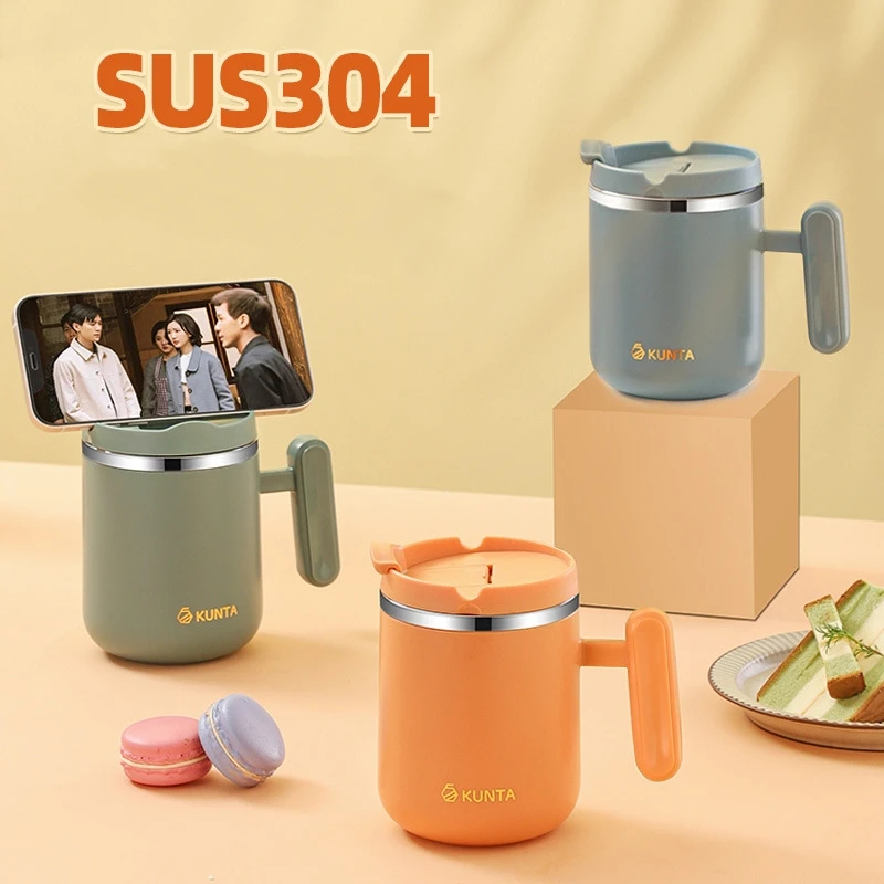 2024 High quality thermos cup stainless steel breakfast milk coffee cup office mug large capacity thermos cup