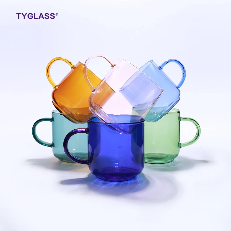 Good Reputation glass mug with handle espresso coffee single wall glass water cup