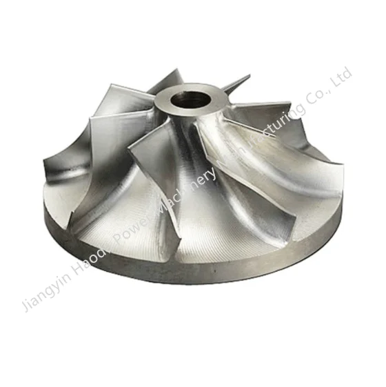 Aluminum CNC Milling Railway Locomotive Engine Turbo Charger Rotor Impeller Wheel 5 Axis Machining