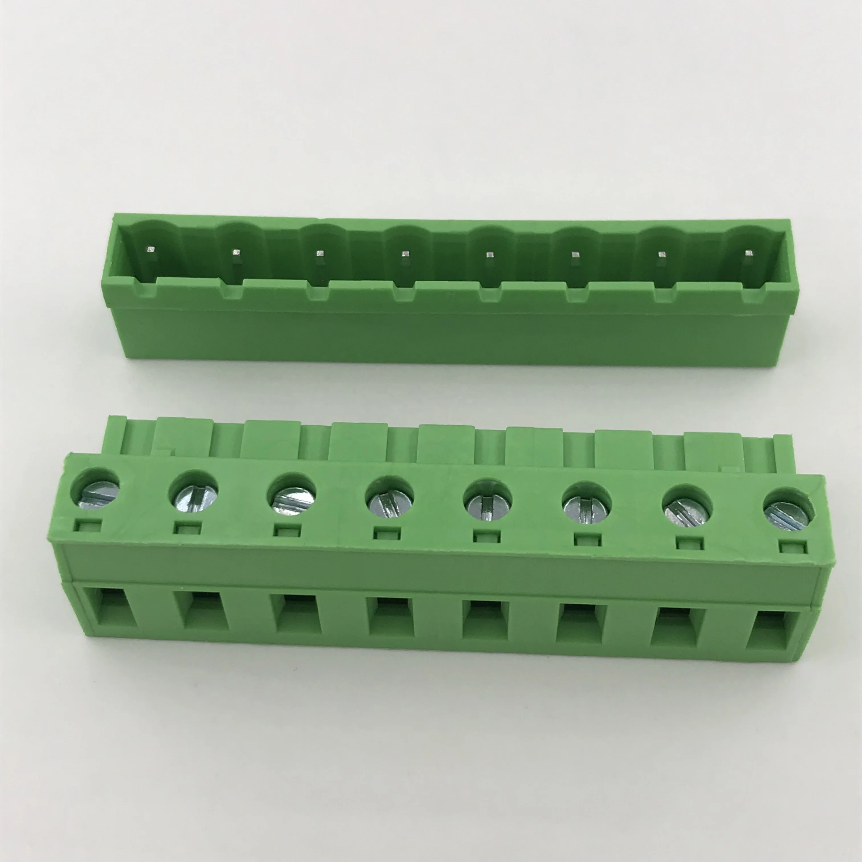 8 ways 7.62 pitch phoenix pluggable terminal block male and female XK2EDGK+RC-7.62-8P right angle pin closed all side