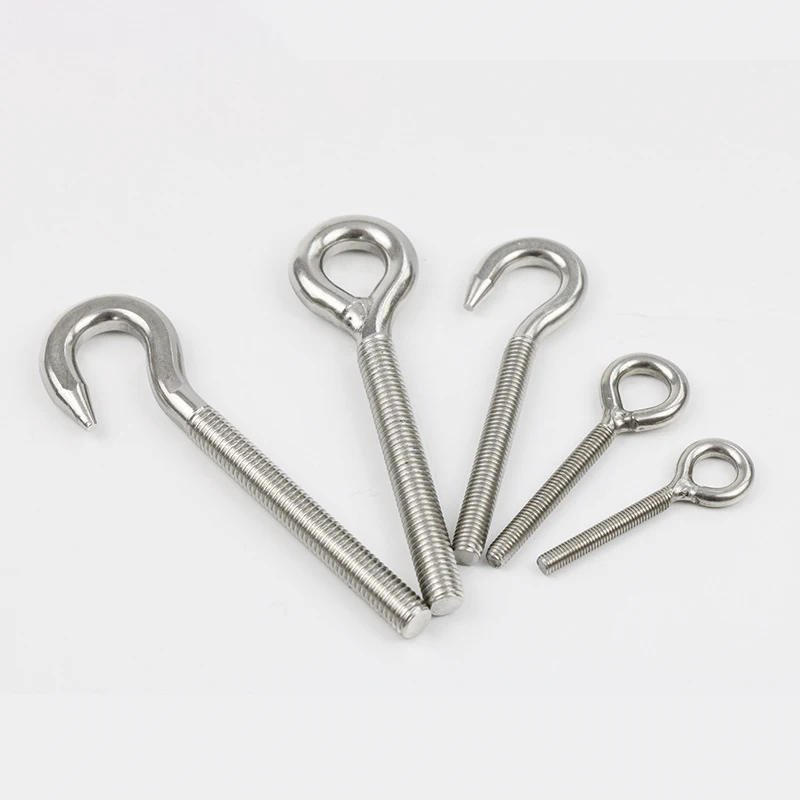 DIN444 Full threaded 304 stainless steel eye bolt M5 M6 M8 M10 M12 with nut