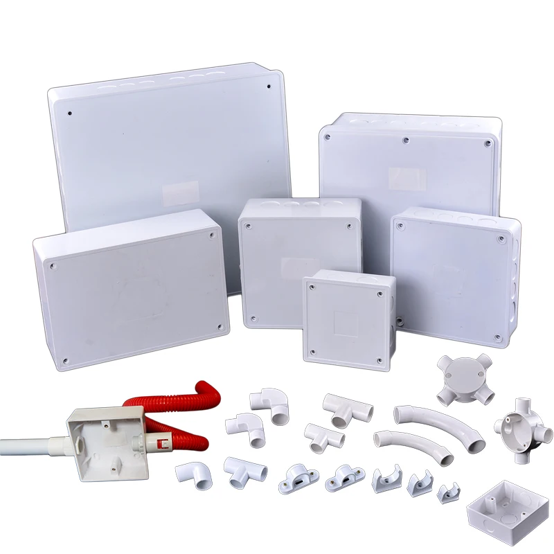 Back Outlet Surface Socket Inch Electrical Manufacturer Electric Switch Junction Frame Conduit Socket PVC Plastic 3x3 Box