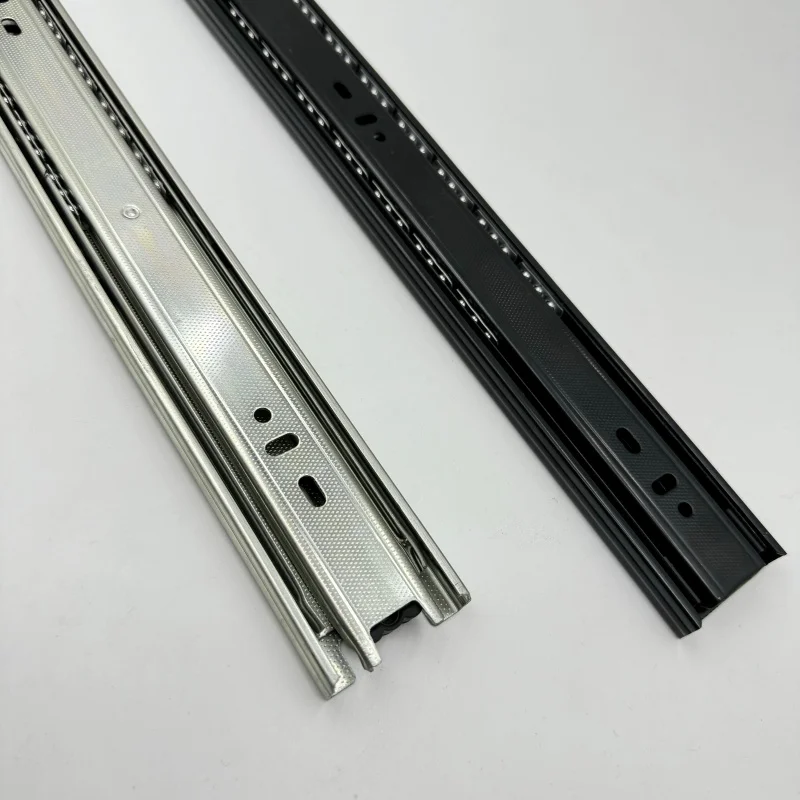 45mm Ball Bearing Slide Furniture Hardware Telescopic Rail Correderas Telescopicas Full Extension Drawer Channel