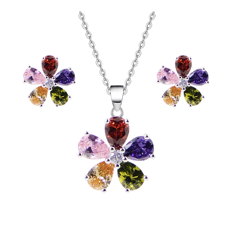 Детские ювелирные изделия, Свадебная вечеринка, Женские аксессуары, ожерелье с шармом, регулируемое ожерелье с цветком и кристаллом