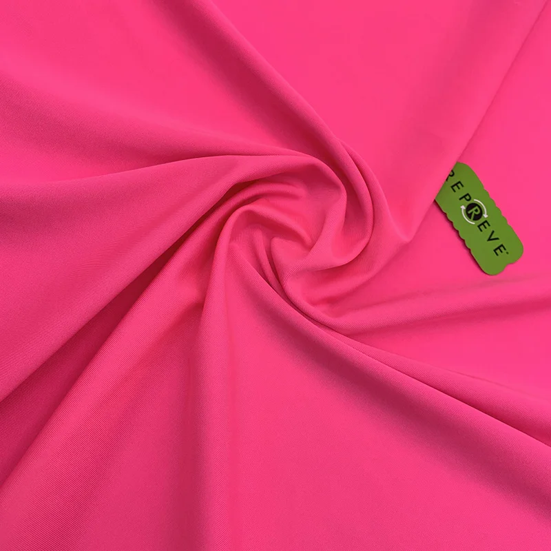 Hot selling customized color Recycled Poly tricot fabric for swimwear