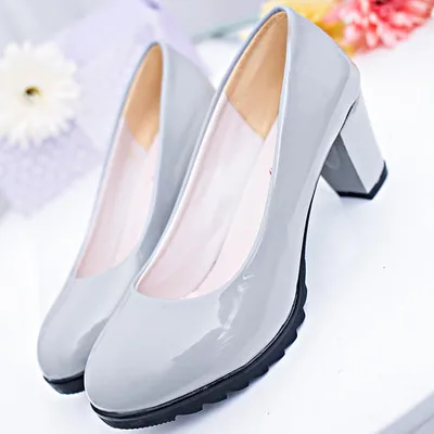 CLS051 ladies bridal wedding shoes dress fashion woman mid heel shoe