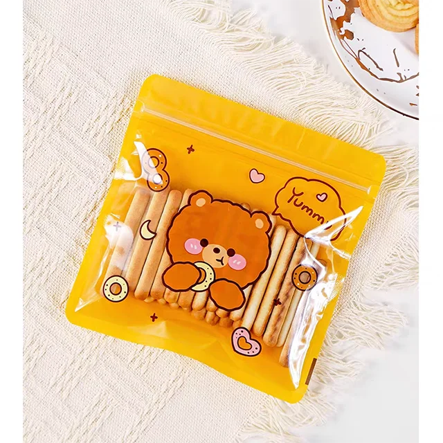 Custom Printing  3 Side Seal Sachet Pouch Ziplock Plastic Heatseal Edible Mylar Candy Biscutes Cookies Snack Food Packing Bag