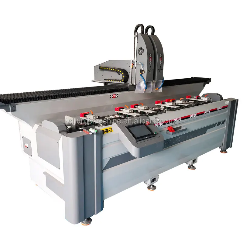 Двухосевой сверлильный станок с ЧПУ для алюминиевого профиля фрезерный замка отверстий машина изготовления дверей и