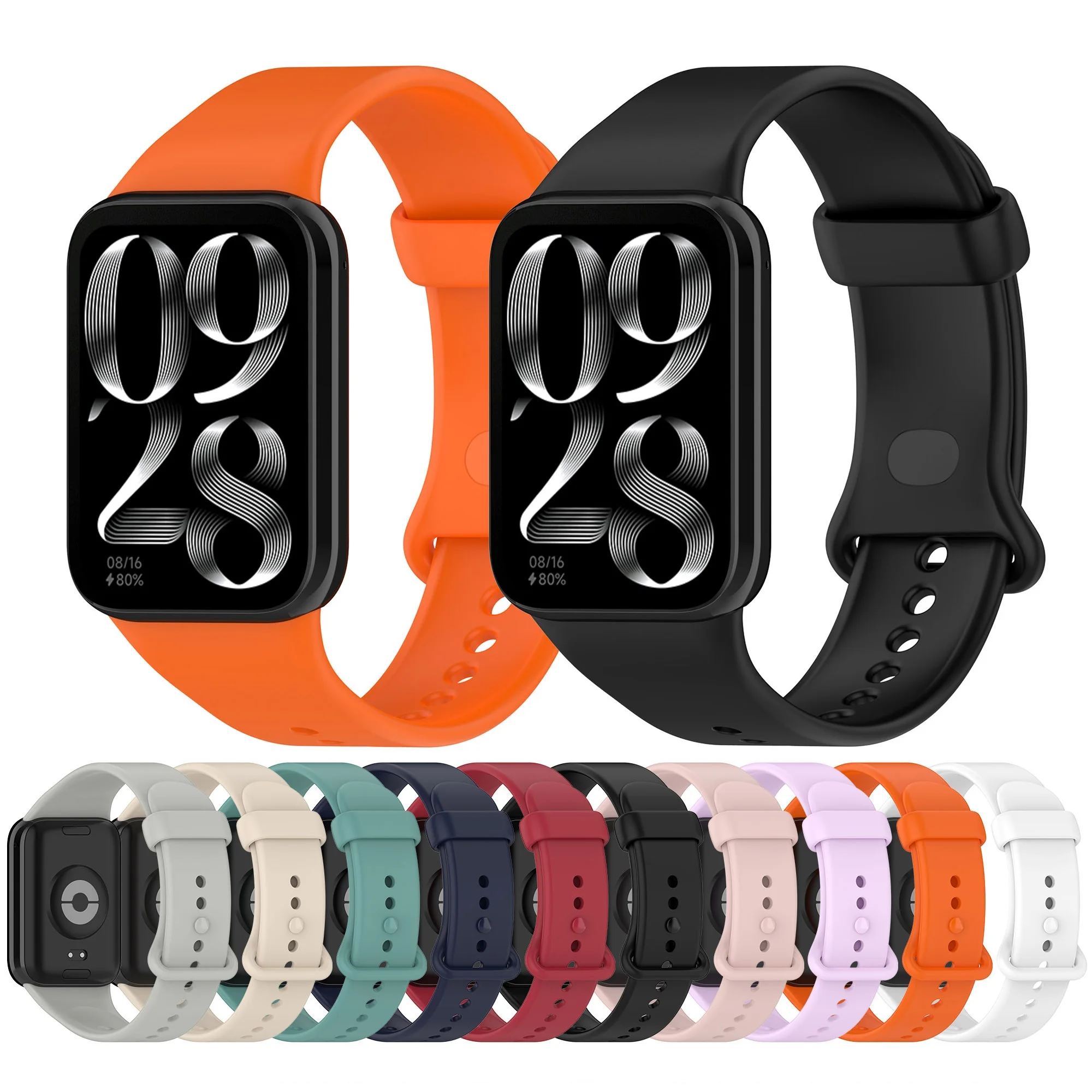 Soft Silicone Watch Strap For Xiaomi Mi Band 9 Pro Sport Silicone Watch Bracelet for Xiaomi Mi Band 8 Pro/Redmi Watch4