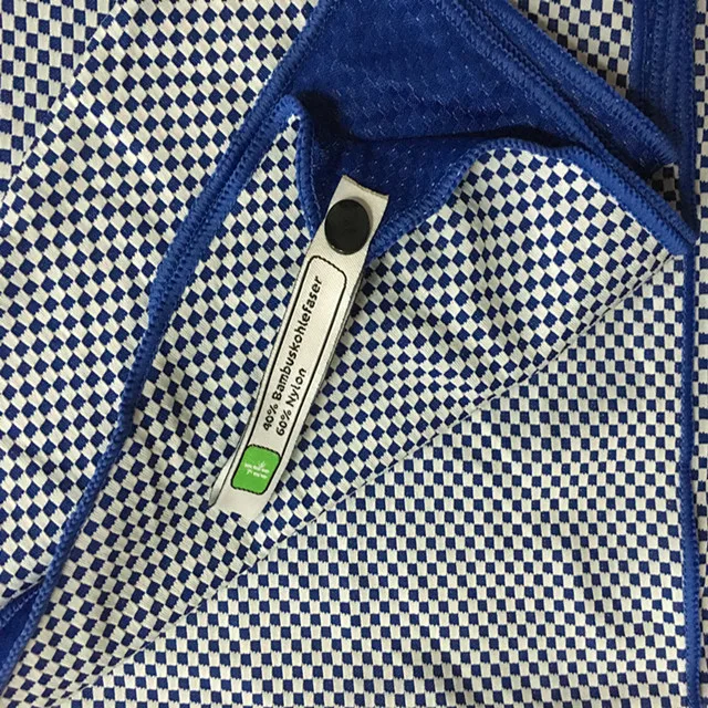 Quick Dry Bamboo Charcoal Nylon Outdoor Sports Travel Towel with Mesh Bag
