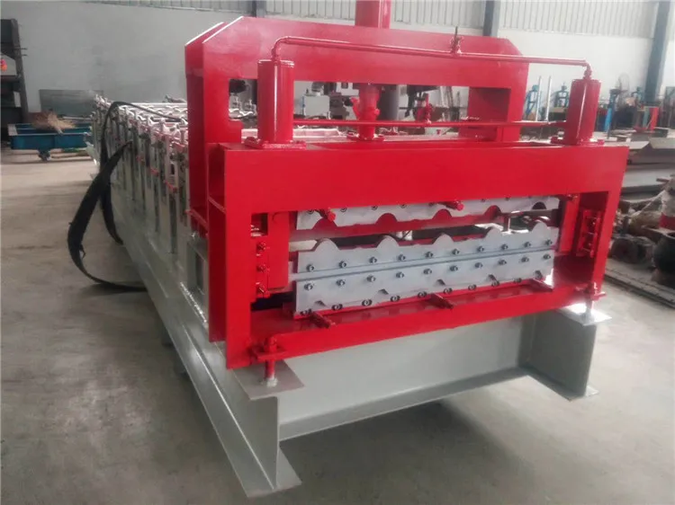 Double layer metal roof panel corrugated shape roll forming machine roll plate forming tile machine price