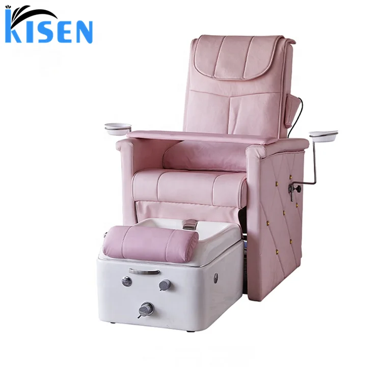 2020 Hot Luxury Full Body Massage Manicure Pedicure Spa Chair Pink