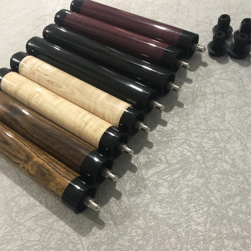 Изготовленный На Заказ совместных 8 дюймов эбенового дерева вьющиеся клена кий расширение карамболь удлинитель для кия