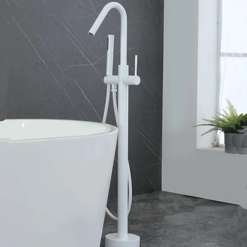 Floor standing bathtub faucet Brass Bath Faucet Independent Cold And Hot Water Shower Faucet freestanding wash basin