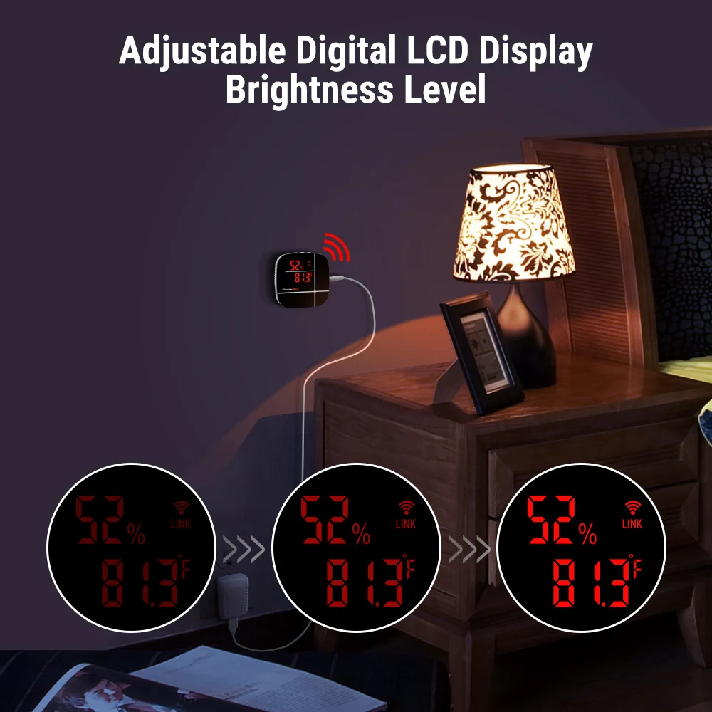 ThermoPro Thermometer Hygrometer TP90 Smart Humidity Temperature Sensor with App, Wireless Home Temperature and Humidity Monitor