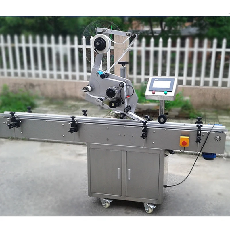 DOVOLL Horizontal Automatic sticker labeling machine maquina para sticker juice bottle label applicator