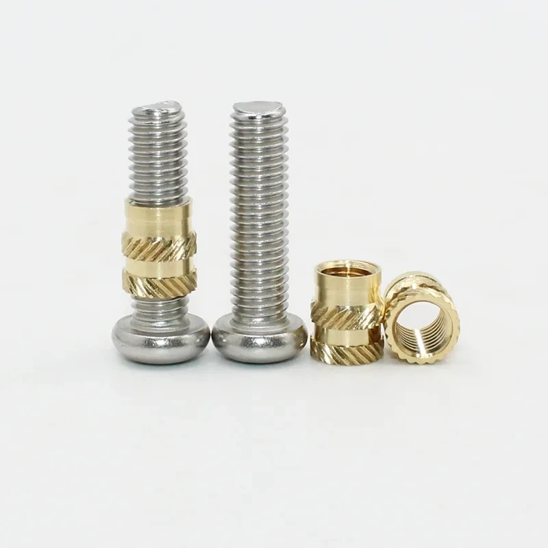 Insert Nut Set M2 M2.5 M3 M4 M5 M6 Brass Heat Set Insert Nut Hot Melt Knurled Threaded Inserts for 3d Print Embedment Copper Nut