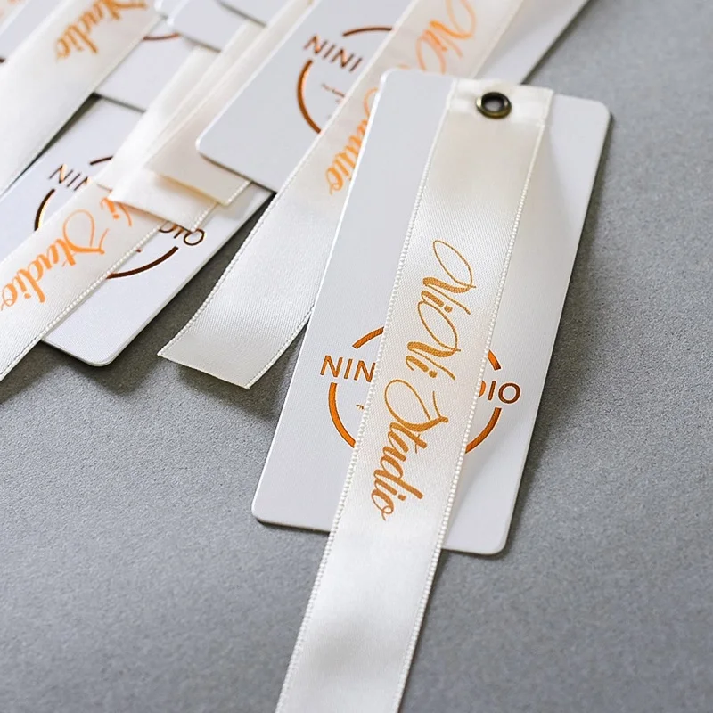Eyelet Hang tags Paper hang Tags with Ribbon Decorative Hang Tags,Business Hang Tags,High end Hang Tag