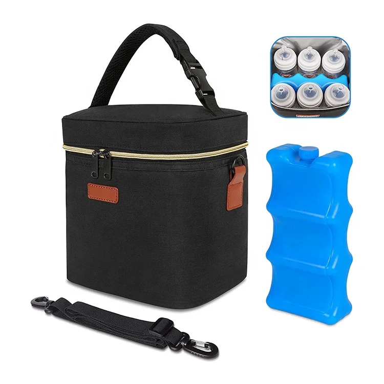 China Factory Custom logo Breastmilk Cooler Bag Travel Baby Bottle Carrier Tote Bag With Ice Pack