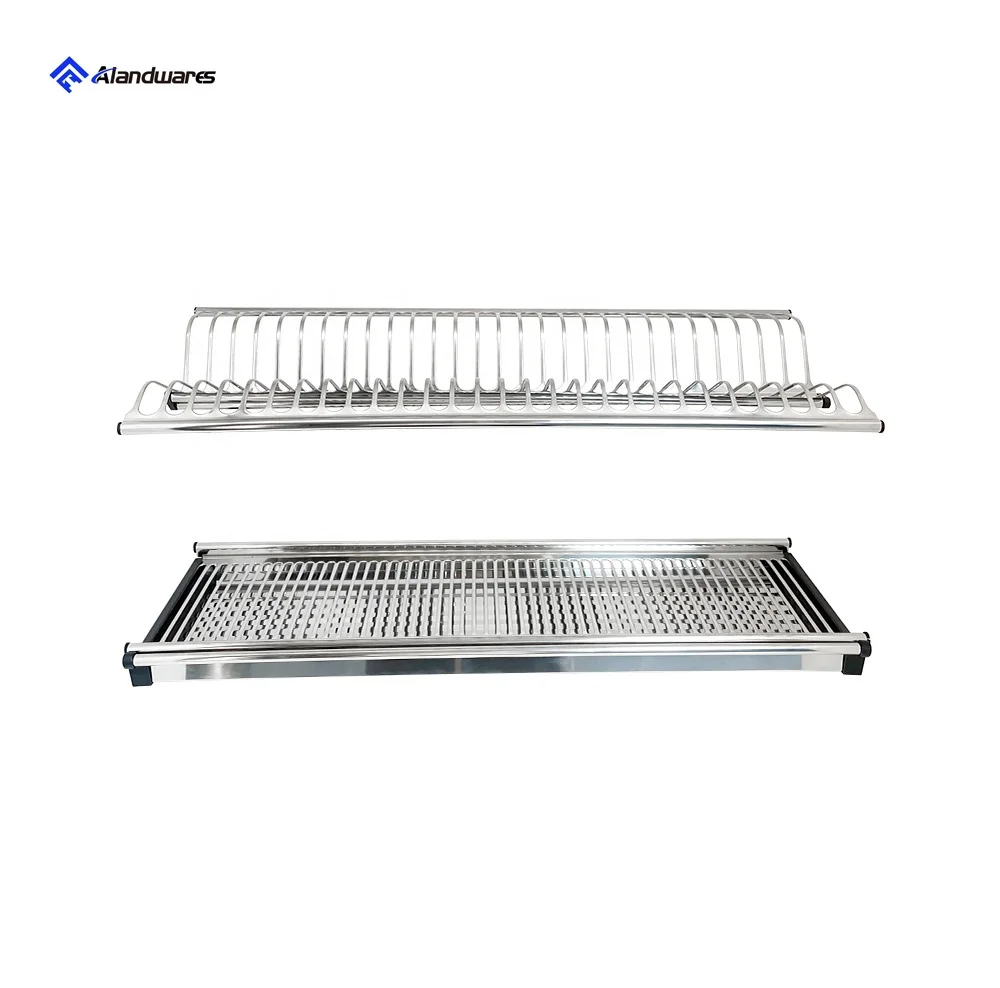 Stainless Steel Pantry Organizer Kitchen High Cabinet Accessories 304 Hanging Storage Magic Corner Wire Baskets SS Dish Rack