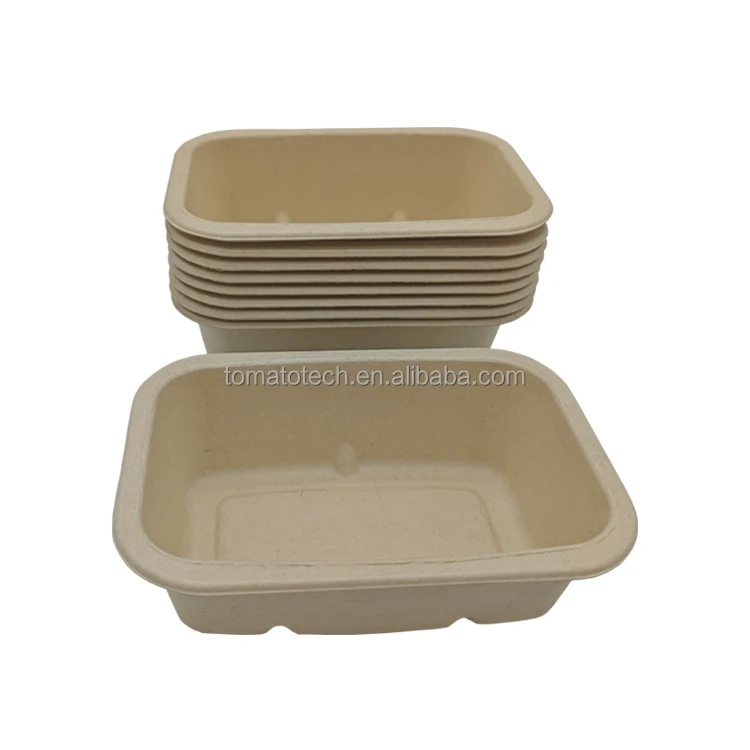 Disposable Biodegradable Sugarcane Bagasse Potato Chips Container