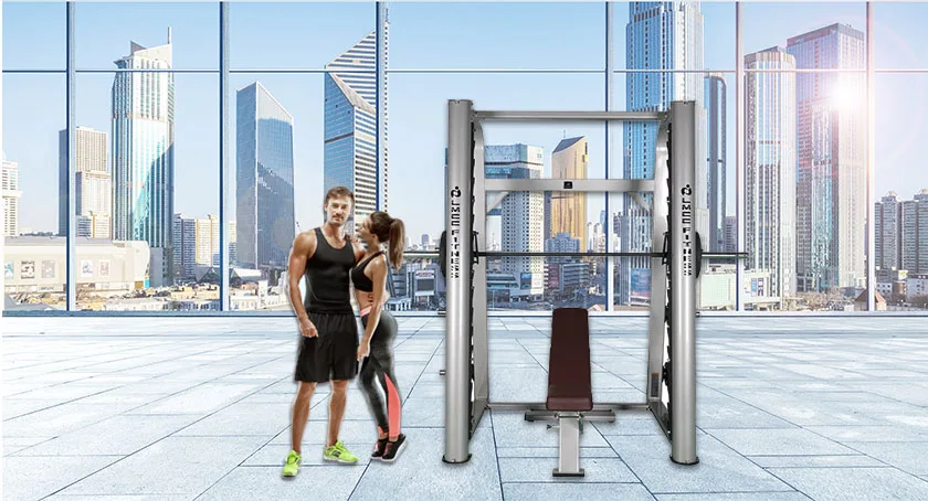 LMCC High Quality Professional Gym Fitness Equipment Commercial Smith Machine Heavy Duty Power Rack