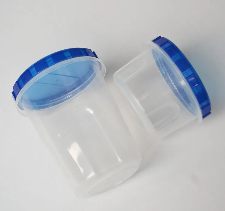 reusable airtight waterproof food grade plastic storage box for candy cookie nuts injection round pp tub with twist lid