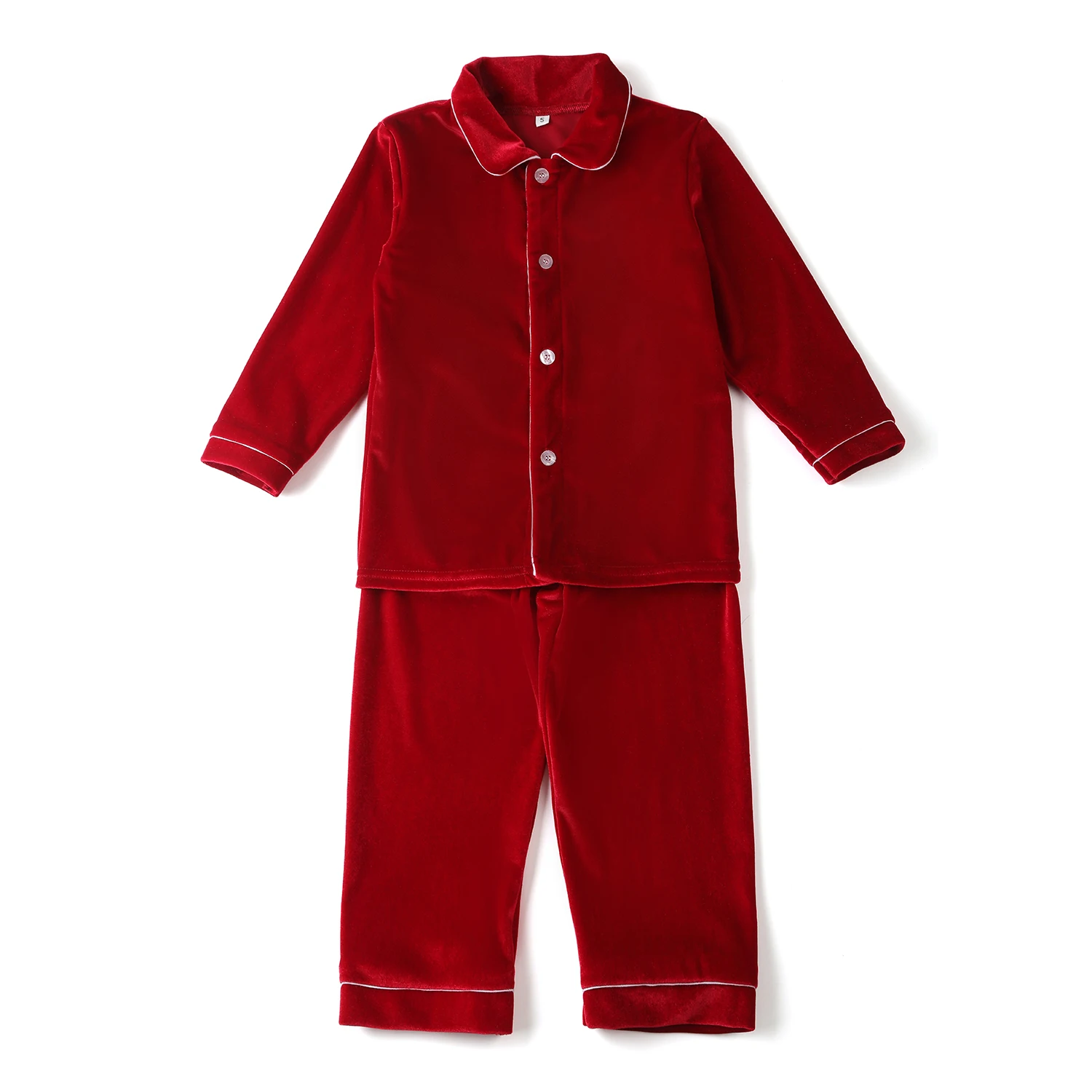 RTS Red Girls Christmas Sleepwear Family Matching Pajamas Sibling Homer Wear Kids Pyjamas Sets