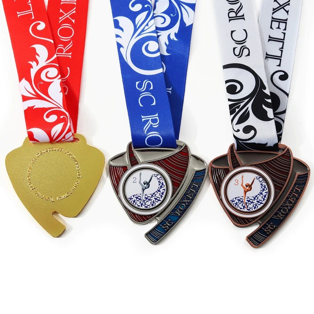 Free Sample 3D Metal Zinc Alloy Sports Medals Gold Silver Copper Dance Medals Custom Gymnastics Medal Award for Souvenirs