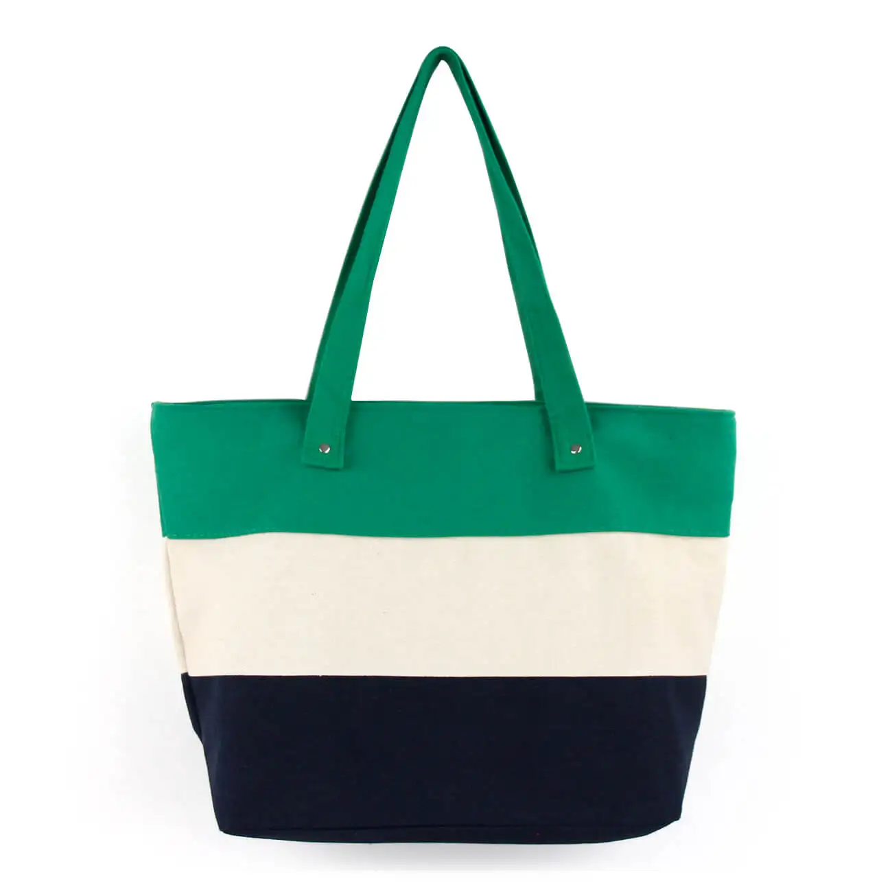 Personalized high duty striped eco friendly canvas beach bag