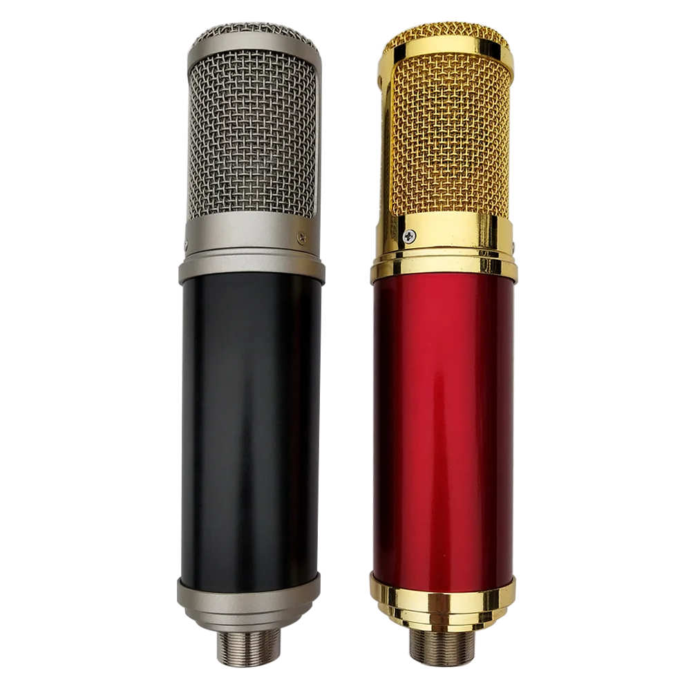 Custom Red Gold Large Diaphragm Condenser Recording  Microphone Shell Body Brand Repair Parts Replacement