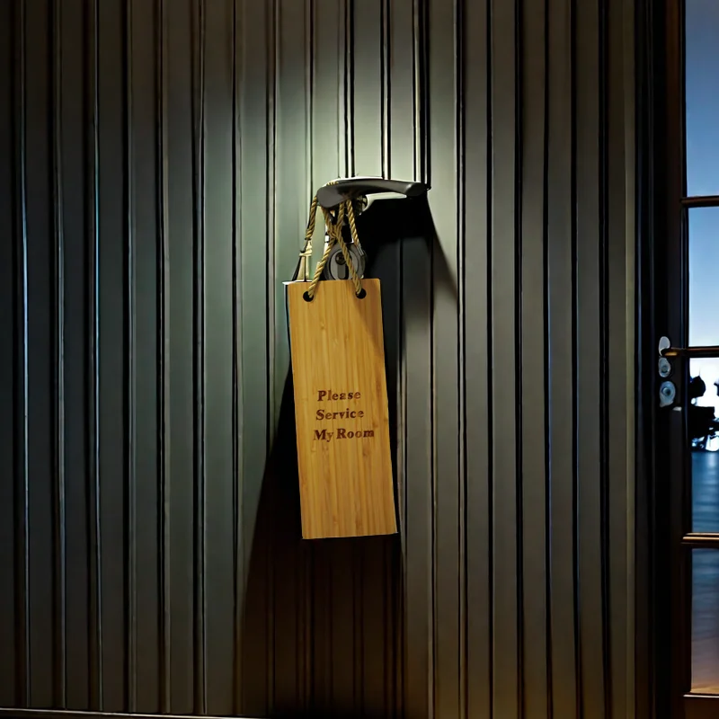 Customized natural blank simple design wooden door hanger