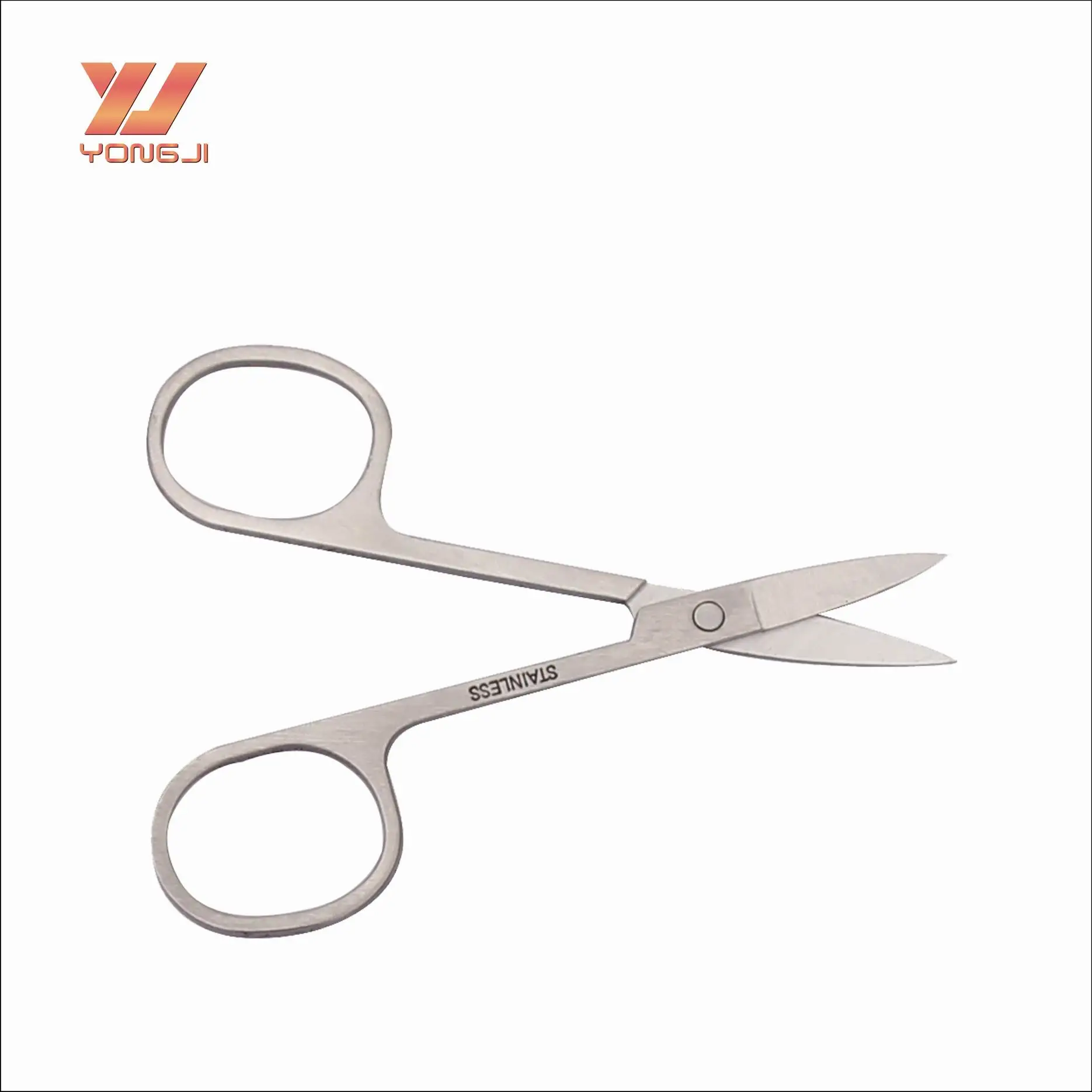 Chinese Factory Silver Eyebrow Scissors Stainless Steel Eyebrow Trimming Scissors