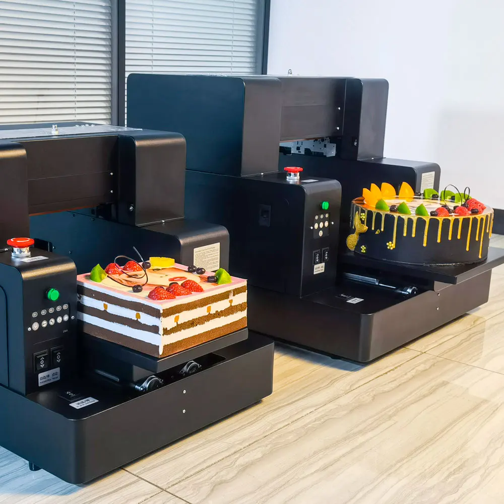 Food dessert printer with edible ink print machine for sugar cookies chocolate beans macaron printing machine