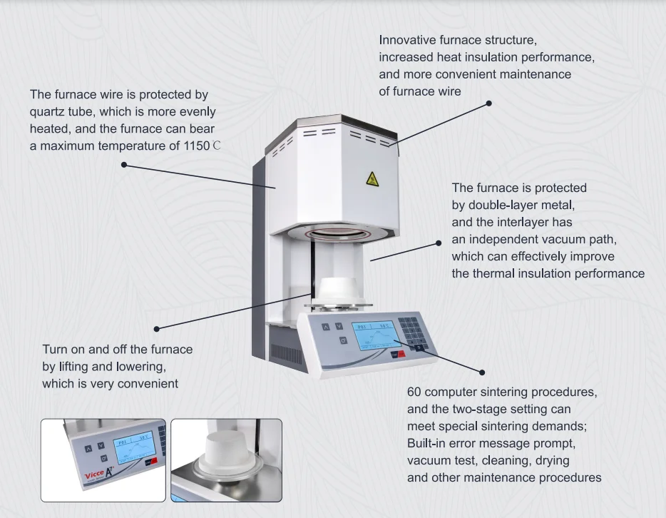 China manufacture Dental equipment Vacuum Ceramic Porcelain Furnace for dental lab