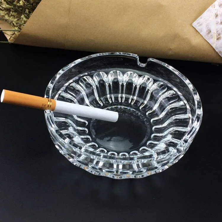 Ashtray glass creative personality trend multifunctional crystal large ashtray bedroom living room household ashtray